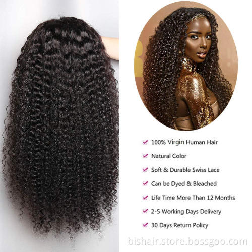 T Part Lace Curly Lace Front Wig Human Hair 20 inch Kinky Curly Human Hair Wigs Wet And Wavy Lace Front Wigs For Black Women